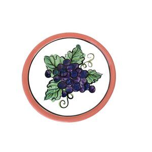 Vicki Carroll Grapes Plate Vintage Salad Dessert 91384